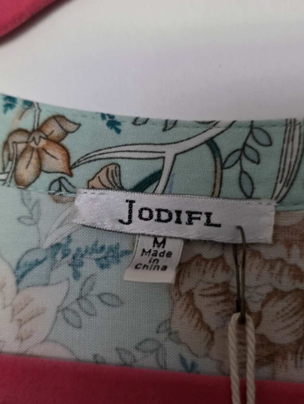 Boho Floral Tiered Midi Dress in Aqua & Teal - Picture 3 of 5